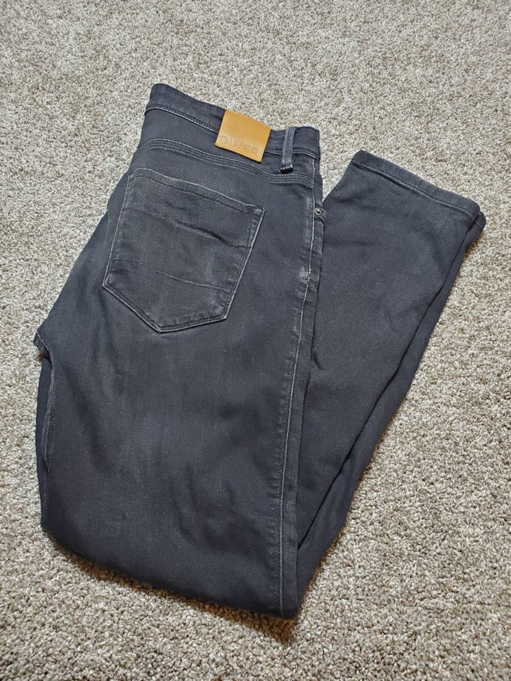 DU/ER Men's Black Jeans 34X32